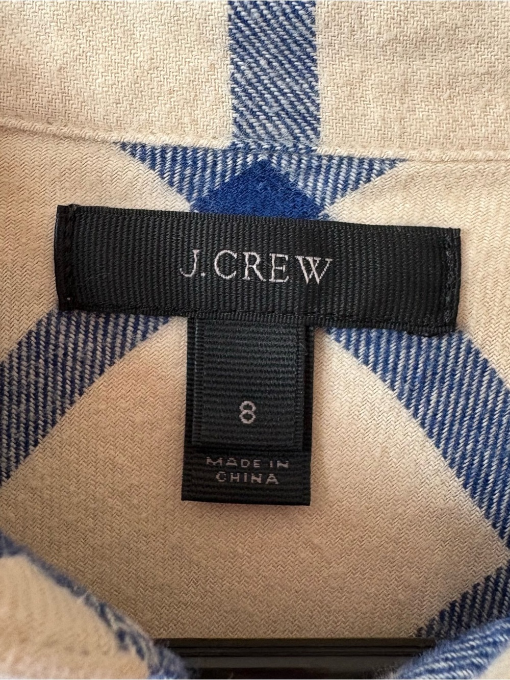 J.Crew Upcycled Butterfly Patch Flannel Shirt - Picture 5 of 11
